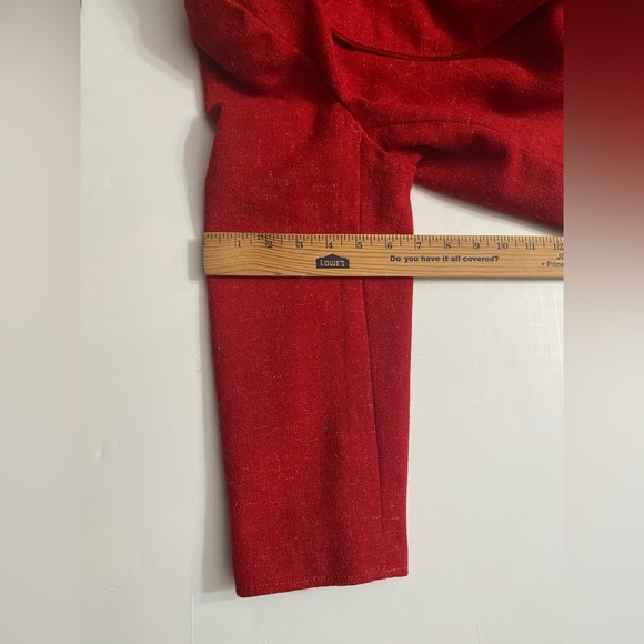Vintage Handmade wool red Women’s Blazer Jacket - Picture 7 of 10